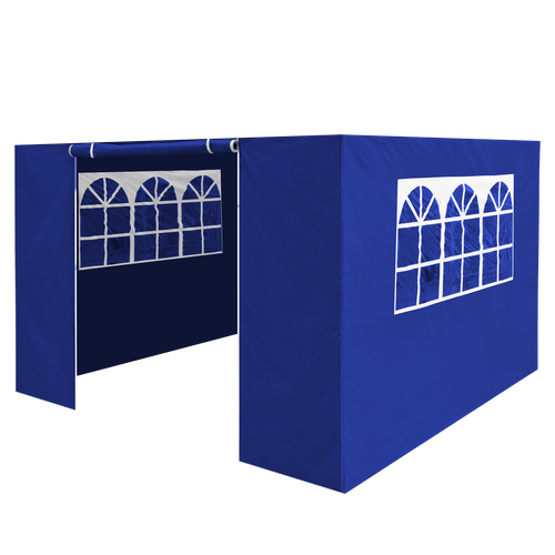 Dellonda DG143 Premium Side Walls/Doors/Windows for Gazebo/Marquee, Fits 2 x 2m Models - Blue