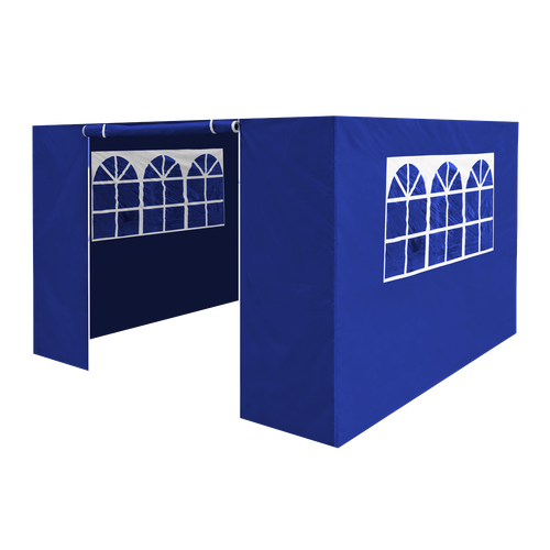 Dellonda DG147 Premium Gazebo/Marquee Side Walls/Doors/Windows, Fits 3 x 3m Models - Blue