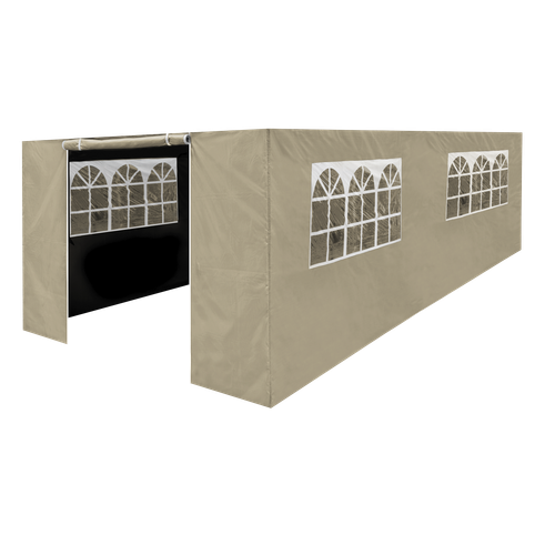 Dellonda DG154 Premium Side Walls/Doors/Windows for Gazebo/Marquee, Fits 3 x 6m Models - Beige