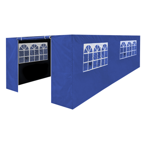 Dellonda DG155 Premium Side Walls/Doors/Windows for Gazebo/Marquee, Fits 3 x 6m Models - Blue
