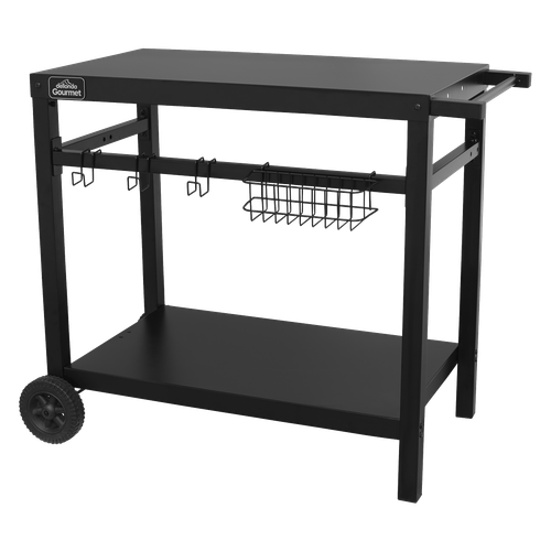 Dellonda DG45 Plancha Trolley with Utensil Holder - Black