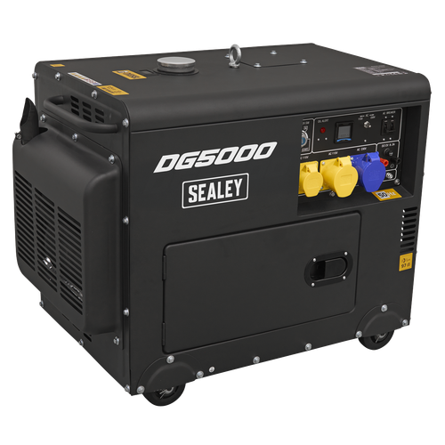 Sealey DG5000 5000W Diesel Generator 4-Stroke Engine 110/230V