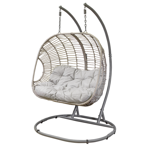 Dellonda DG61 Double Swinging Egg Chair with Cushion