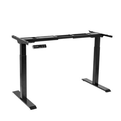 Dellonda DH16 Dual Motor Ultra-Quiet Desk Frame with Digital Controls 100kg Capacity - Black