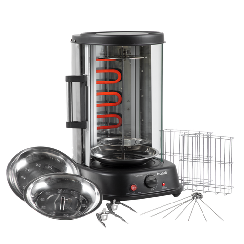 Baridi DH216 Vertical 360° Rotisserie Smokeless Grill 21L Capacity