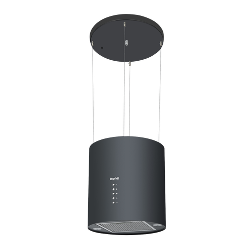 Baridi DH219 Round Island Cooker Hood 35cm - Black