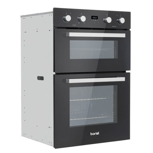 Baridi DH279 90cm Built-In Double Oven, 88L Capacity, Energy Rating A - Black
