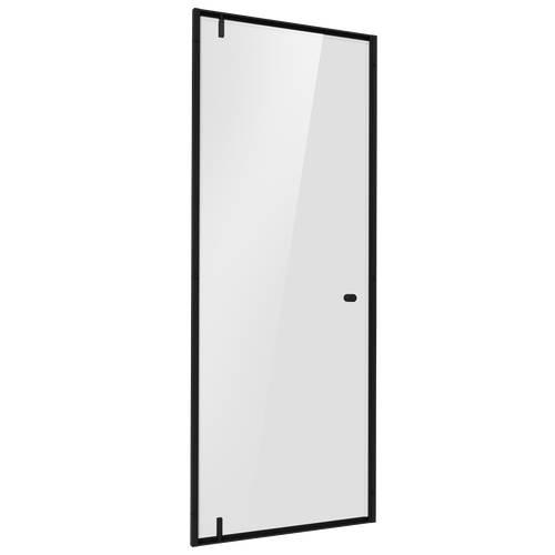 Baridi DH307 Hinged Shower Door 800 x 1850mm, 6mm Tempered Glass, Reversible - Black