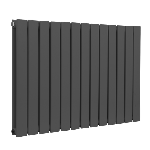Baridi DH341 Horizontal Radiator Contemporary Double Flat Panel Design 600 x 910mm – Anthracite