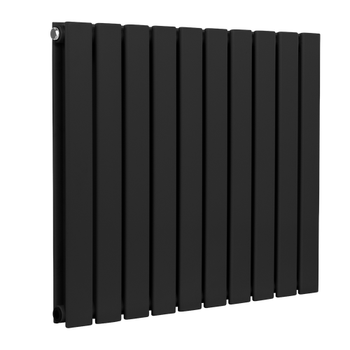 Baridi DH345 Horizontal Radiator Contemporary Double Flat Panel Design 600 x 700mm – Black