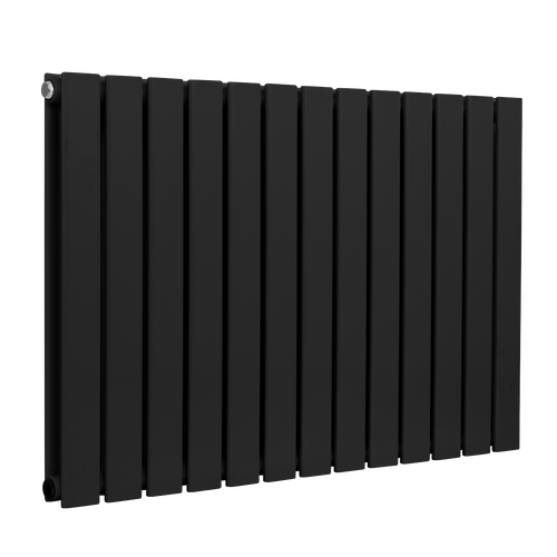 Baridi DH346 Horizontal Radiator Contemporary Double Flat Panel Design 600 x 910mm – Black
