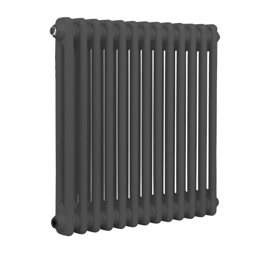 Baridi DH357 Horizontal Traditional 2 Column Radiator 600 x 607mm – Anthracite