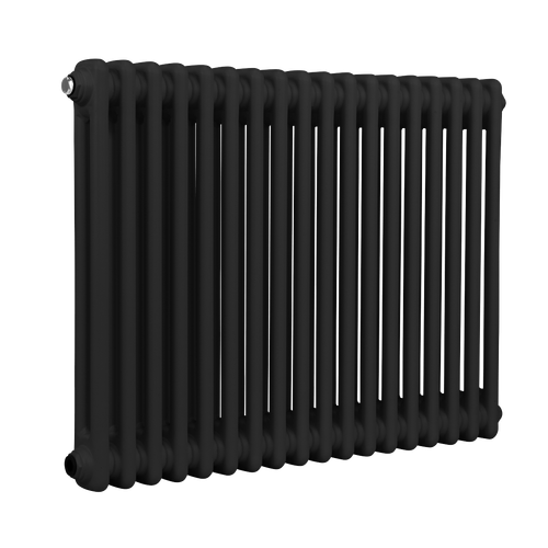 Baridi DH363 Horizontal Traditional 2 Column Radiator 600 x 832mm – Black