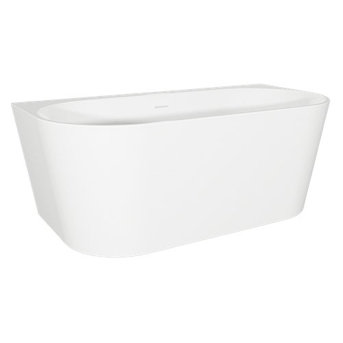 Baridi DH422 Back-to-Wall Slim Rim Bath with Overflow System 170cm – Gloss White