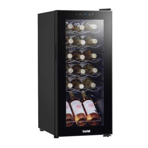 Baridi DH6 18 Bottle Wine Fridge with Digital Touch Screen Controls & LED Light - Black