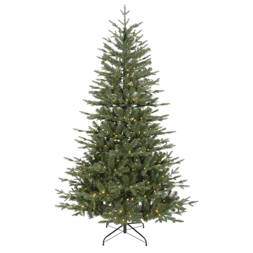 Dellonda DH82 Pre-Lit Hinged Christmas Tree with 350 Warm White LED Lights 7ft(210cm)