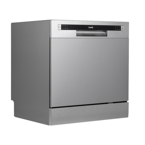 Baridi DH87 Tabletop Dishwasher 8 Place Settings 8L Capacity - Silver