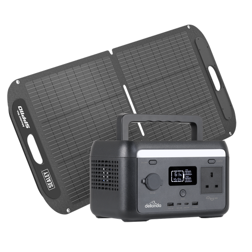 Dellonda DL178 Portable Power Station 300W & ETFE Foldable Solar Panel 110W