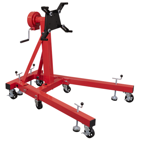 Sealey ES680D Folding 360º Rotating Engine Stand with Geared Handle Drive 680kg Capacity