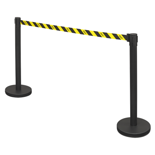 Sealey EV23 Retractable Safety Belt Barrier Post - Set of 2