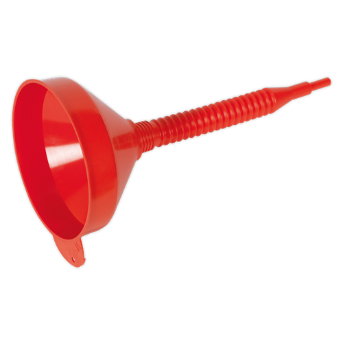 Sealey F2F Flexible Spout Funnel with Filter 200mm - Medium
