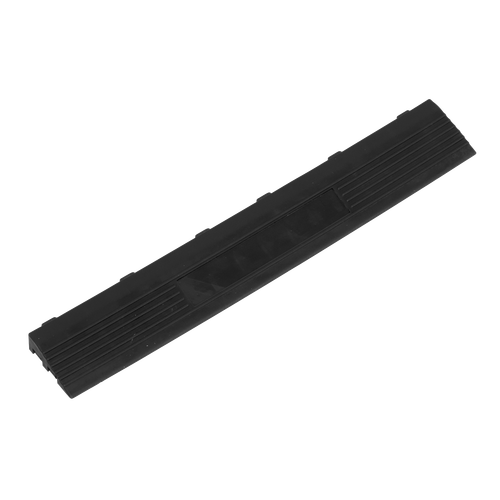 Sealey FT3EBF Polypropylene Floor Tile Edge 400 x 60mm, Black Female - Pack of 6