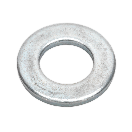Sealey FWA1224 Zinc Plated Form A Flat Washer M12 x 24mm, DIN 125 - Pack of 100