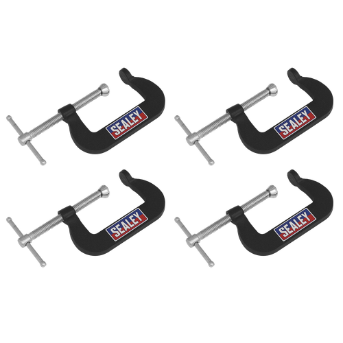 Sealey GCC06 Junior C-Clamp Set 51 x 32mm 4pc