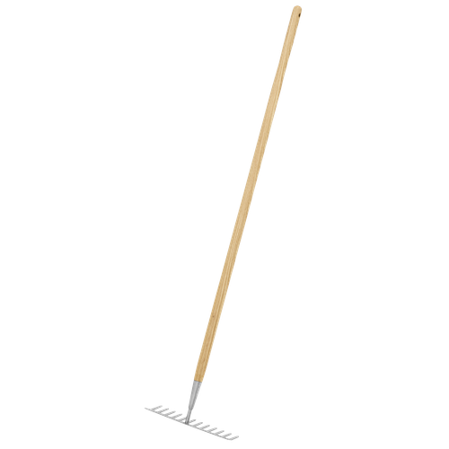 Premier GTWH011 Garden Rake with Long Ash Handle & Stainless Steel Tines