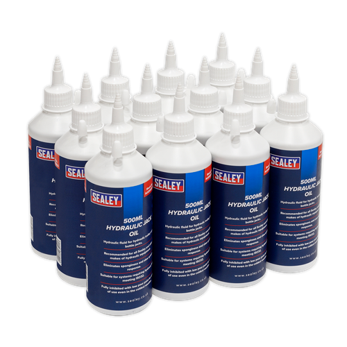 Sealey HJO/500ML Hydraulic Jack Oil 500ml - Pack of 12