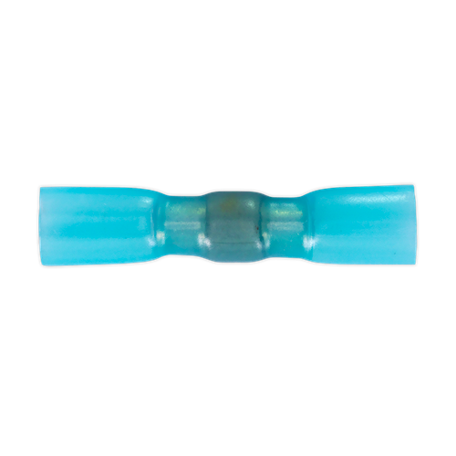 Sealey HSSB25B Heat Shrink Butt Connector with Crimp & Solder, Blue - Pack of 25