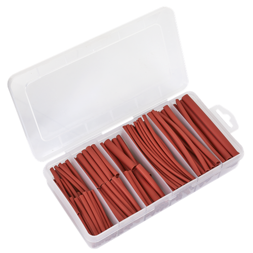 Sealey HST501R Heat Shrink Tubing Assortment 50 & 100mm 180pc - Red