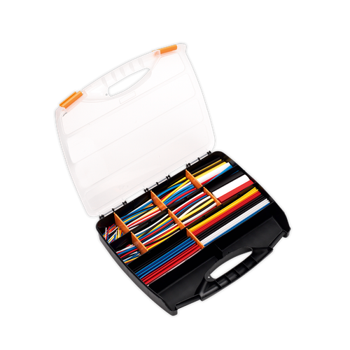 Sealey HST590MC Heat Shrink Tubing Assortment 50, 100, 150 & 200mm 590pc - Mixed Colours