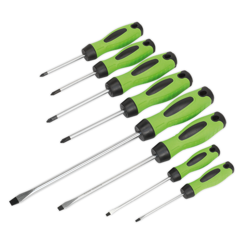 Premier HV001 Screwdriver Set 8pc - Hi-Vis Green