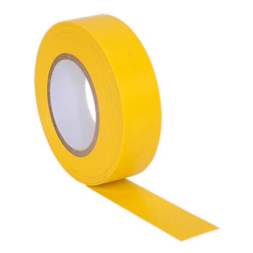 Sealey ITYEL10 PVC Insulating Tape 19mm x 20m, Yellow - Pack of 10
