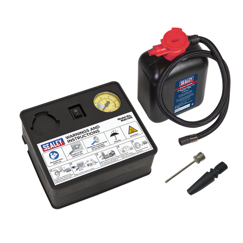 Sealey MAC10S Tyre Inflator & Emergency Puncture Sealant Kit 12V