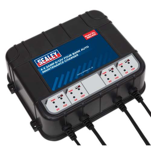 Sealey MBC420 6/12V 4 Bank Auto Maintenance Charger 8A (4 x 2A)