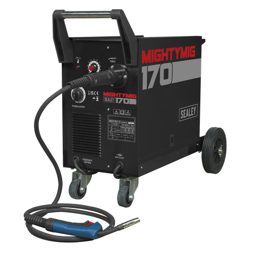 Sealey MIGHTYMIG170 Professional Gas/Gasless MIG Welder with Euro Torch 170A