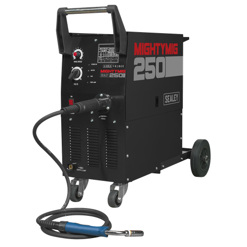 Sealey MIGHTYMIG250 Professional Gas/Gasless MIG Welder with Euro Torch 250A
