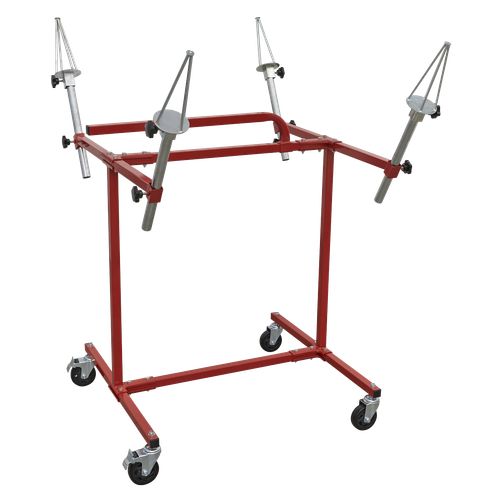 Sealey MK71 Heavy-Duty Alloy Wheel Painting/Repair Stand 4 Wheel Capacity