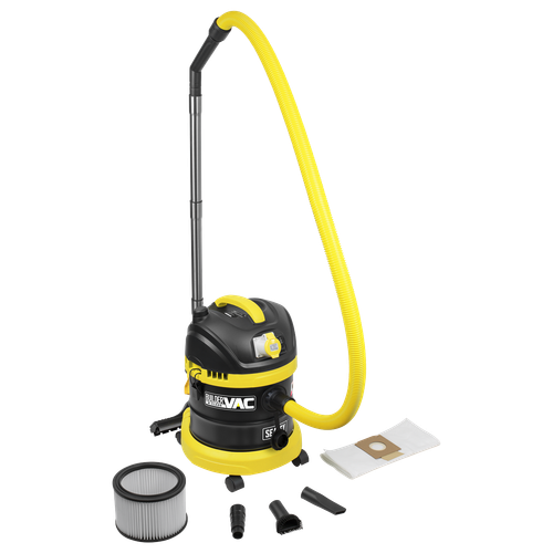 Sealey PC150BV110V BuilderVac® Wet & Dry Vacuum Cleaner 15L Stainless Steel Drum M Class Filtration 110V