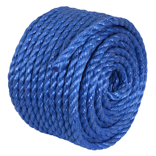 Sealey PR1030 10mm x 30m Polypropylene Split Film Twisted Rope, Blue