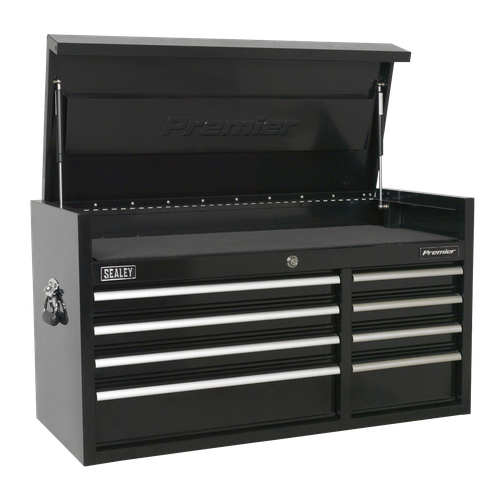 Premier PTB104008 Heavy-Duty Extra-Wide Topchest 8 Drawer 1040mm - Black