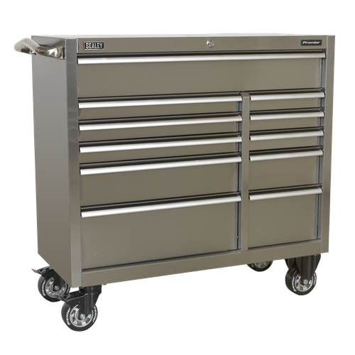 Premier PTB105511SS Heavy-Duty Extra-Wide Rollcab 11 Drawer 1055mm - Stainless Steel