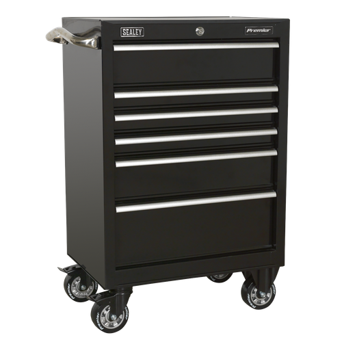 Premier PTB67506 Heavy-Duty Rollcab 6 Drawer 675mm - Black