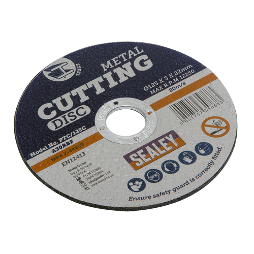 Sealey PTC/125C 125 x 3mm Cutting Disc 22mm Bore