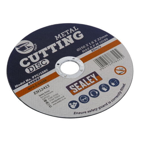 Sealey PTC/150C 150 x 1.6mm Cutting Disc 22mm Bore