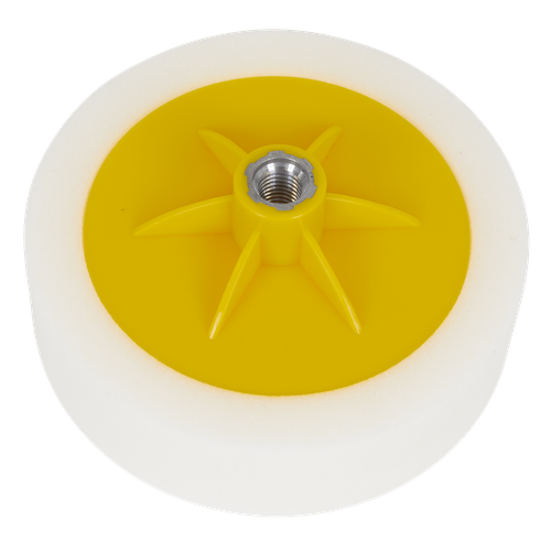 Sealey PTC/CH/M14-W 150 x 50mm Buffing & Polishing Foam Head M14 x 2mm - White/Dense