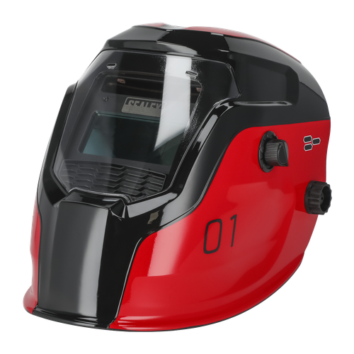 Sealey PWH1 Auto Darkening Welding Helmet Shade 9-13 - Red