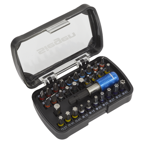 Siegen S01035 Colour-Coded Power Tool Bit Set 32pc